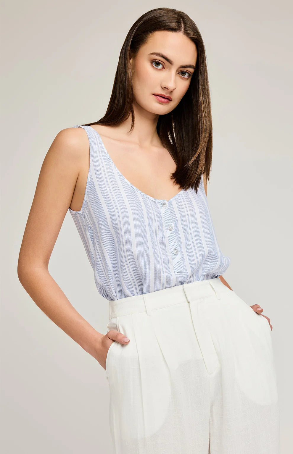 Camisole Romy Bleu Rayure Gentle Fawn