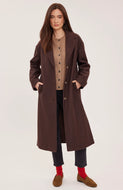 Manteau Long Agatha Chocolat  Gentle Fawn