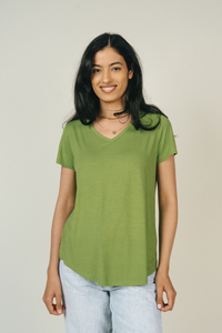 T-shirt Girlfriend vert