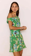 Robe Courte Bias Vert Fleural Minkipink