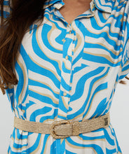Robe Midi Print Bleu  Esqualo Fashion