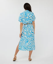Robe Midi Print Bleu  Esqualo Fashion