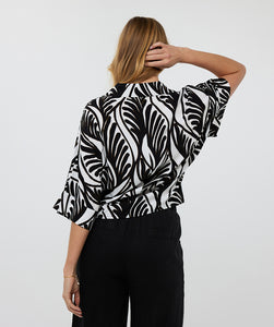 Top Blouse Noir  Esqualo Fashion