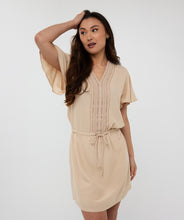 Robe Col en V Manche Tan   Esqualo Fashion