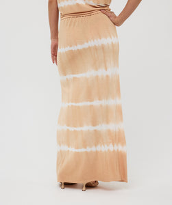 Jupe Longue Tie Dye Tan  Esqualo Fashion