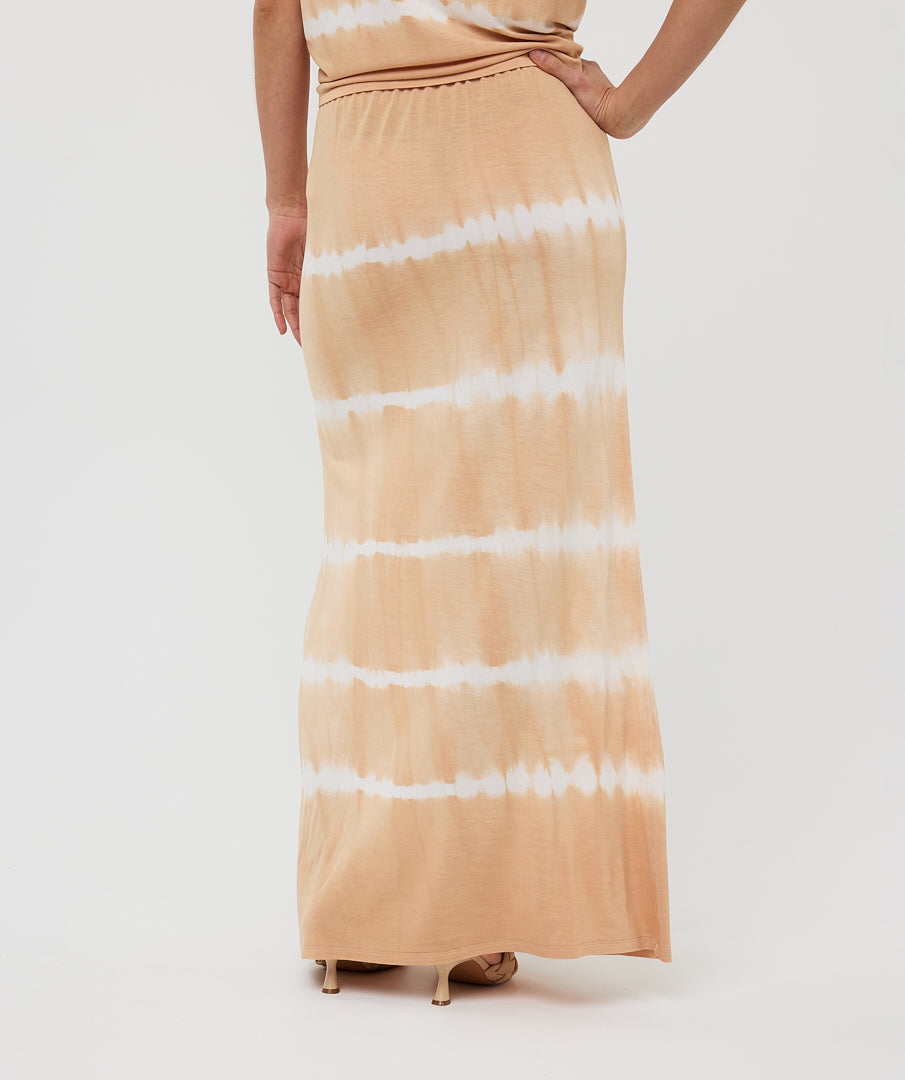 Jupe Longue Tie Dye Tan  Esqualo Fashion