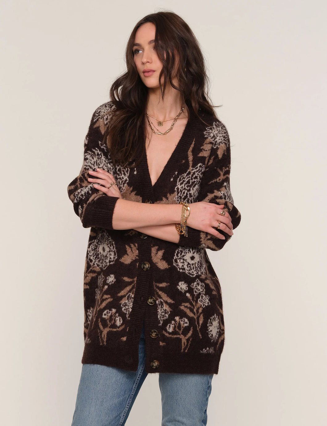 Cardigan Gilet Ryan Chocolat Heartloom