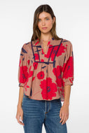 Blouse Zyler  Foral Velvet Heart