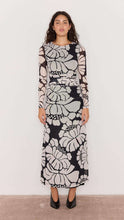 PERSEPHONE MESH MAXI DRESS - BLACK & WHITE FLORAL MINKPINK