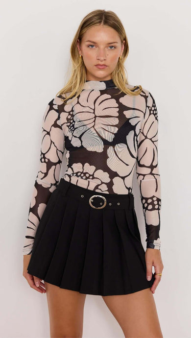Top ÉDEN Mesh Noir / Blanc