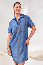 ROBE CHEMISE POPOVER AVEC DÉTAILS À LACETS