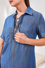 ROBE CHEMISE POPOVER AVEC DÉTAILS À LACETS