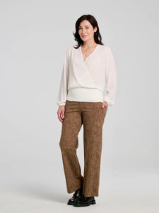 Blouse Camille Colle en V Blanc de Kollontai