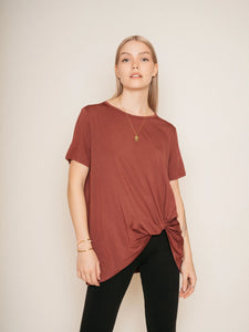 T-Shirt Knotty Tee Vin Rouge
