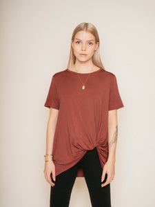 T-Shirt Knotty Tee Vin Rouge