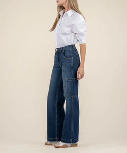 Pantalon Jean Jodi Taille Haute Jambe Évasée