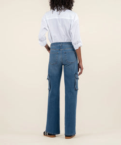 Pantalon Jean Jodi Taille Haute Jambe Évasée