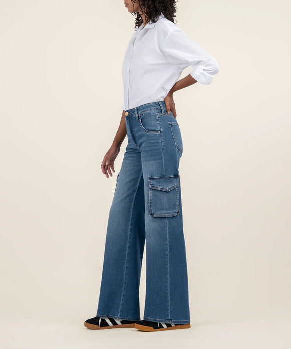 Pantalon Jean Jodi Taille Haute Jambe Évasée