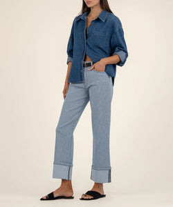 Pantalon Jeans Fay droit taille haute