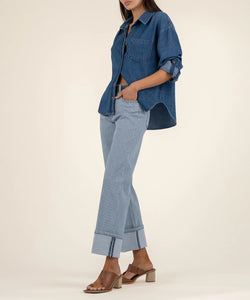 Pantalon Jeans Fay droit taille haute