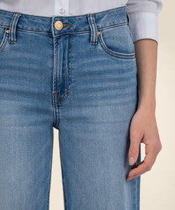 Pantalon Jean Taille Haute Jambe Large