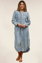 Robe Chemise Longue en Jeans Fia Bleu Denim