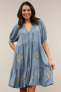 Robe Jasper Bleu Tencel