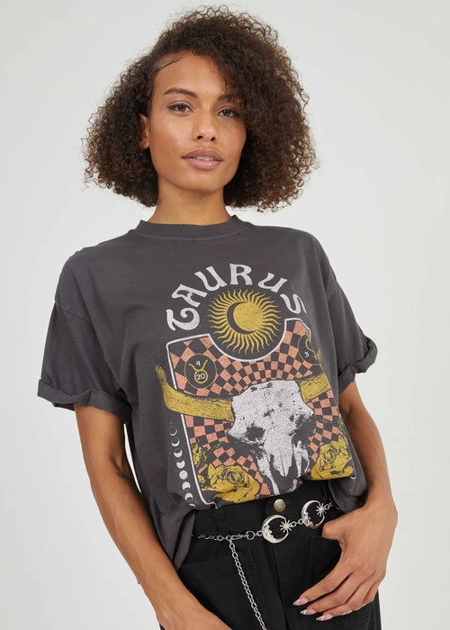T-shirt Horoscope Noir Taureau Taurus
