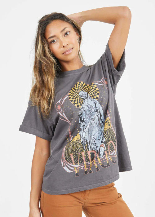 T-shirt Horoscope Noir Vierge Virgo