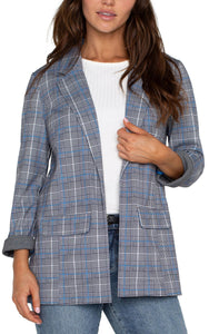 Blazer Veston Boyfriend Bleu Topaz