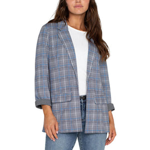 Blazer Veston Boyfriend Bleu Topaz