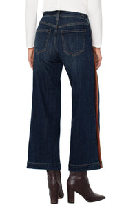 Pantalon Denim Jambe large Stride avec bordure en velours