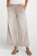 Jean Week End Crop Wide Leg Kaki Antique