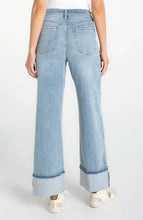 Jean Morgan Taille Haute Jambe Large avec CUFF