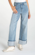 Jeans Pantalon large taille haute Morgan à revers