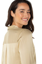 Chemise tissée à manches longues et boutons sur le devant