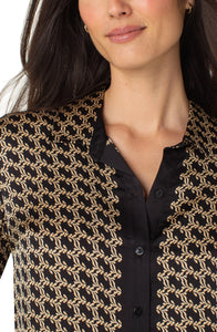 Chemise Blouse Noir et Gold Liverpool
