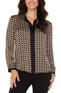 Chemise Blouse Noir et Gold Liverpool