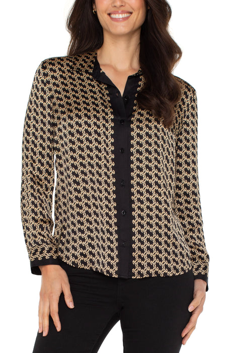 Chemise Blouse Noir et Gold Liverpool
