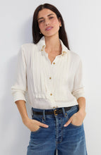 Chemise Haut tissé smoking à manches longues Crème