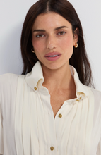 Chemise Haut tissé smoking à manches longues Crème