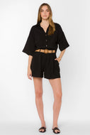 Short Lynette Noir Velvet Heart
