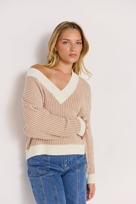 Chandail Col V Neck Elsie Minkpink