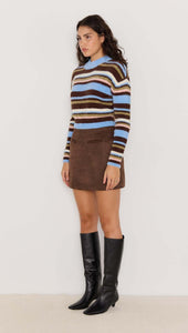 Pull à rayures duveteuses Poe Minkpink