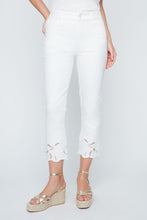 Pantalon Denim Blanc Jambe Droite 3\4 Renuar