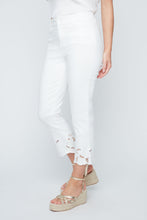 Pantalon Denim Blanc Jambe Droite 3\4 Renuar