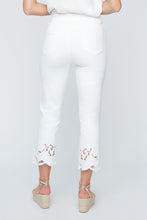 Pantalon Denim Blanc Jambe Droite 3\4 Renuar