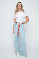 Pantalon Jeans Denim Bleach Jambe Évasée Renuar