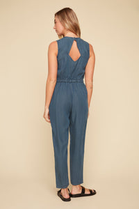 Jumpsuit Denim Bleu Foncé Tencel