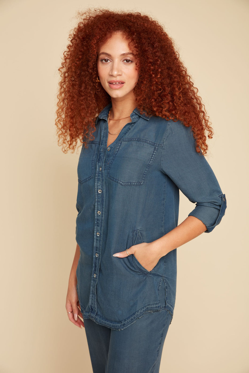 Chemise Jacket Jeans Tencel Indigo